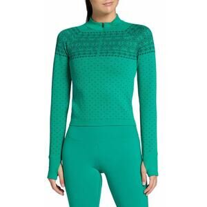 DSG Momentum Seamless 1/4 Zip Melted Emerald Fair Isle